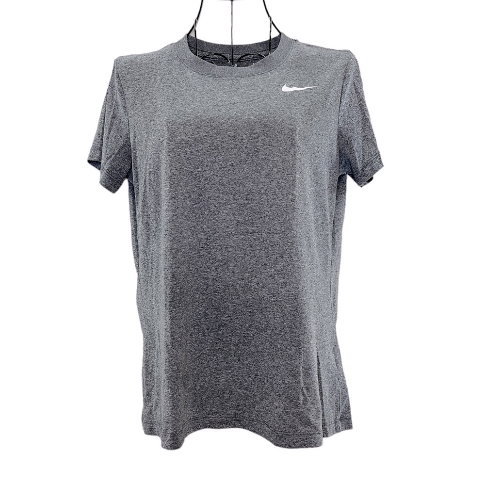 Nike Dri-Fit Athletic Short Sleeve Tee, Gray Gym Workout Gear Size Small